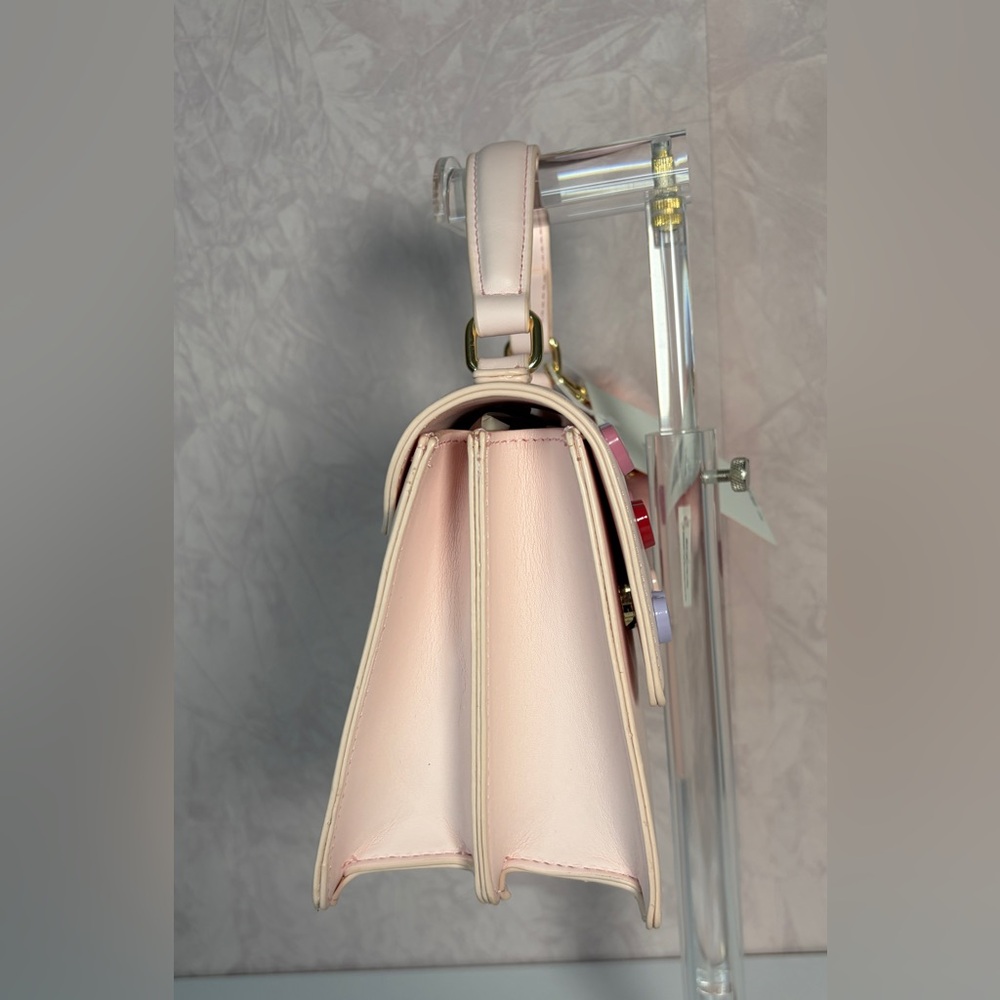 Betsey Johnson Pink Mini Bag with Heart Accents XOMylo2 Blush - Picture 11 of 15